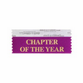 Chapter of the Year Award Ribbon w/ Gold Foil Print (4"x1 5/8")